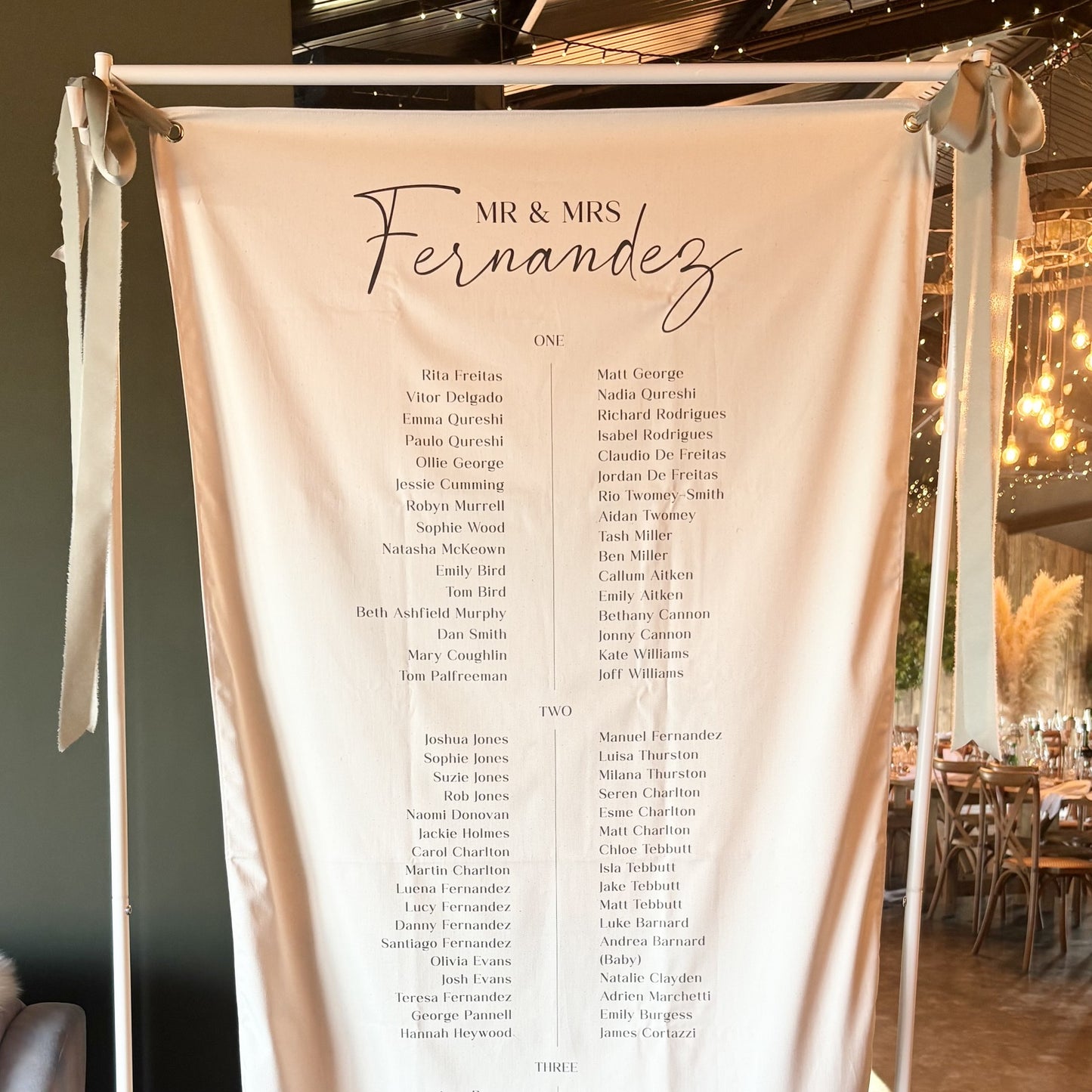 Wedding Table Plan Banner