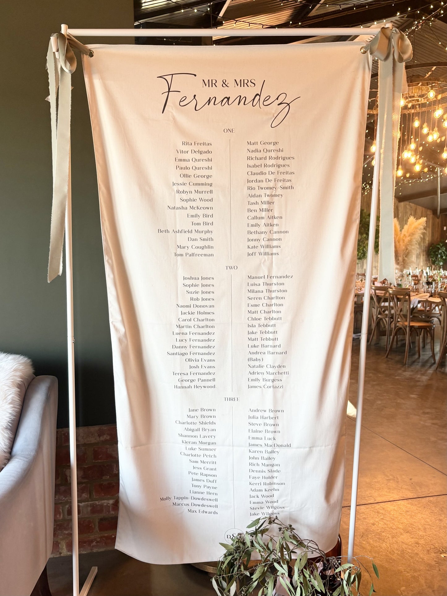Wedding Table Plan Banner