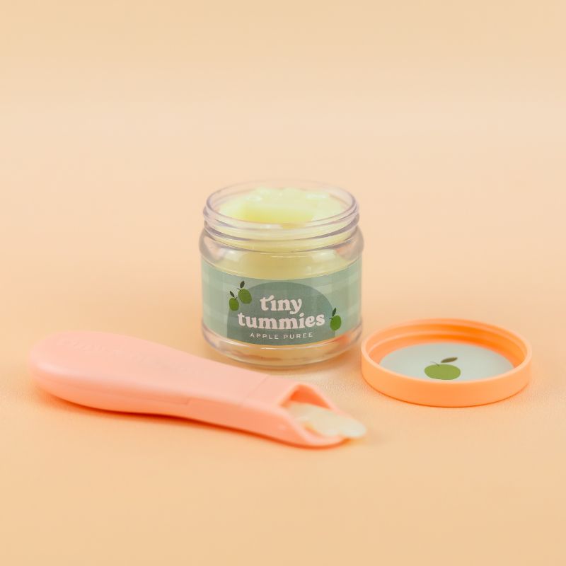 Tiny Tummies Apple Puree Food Jar and Spoon Set