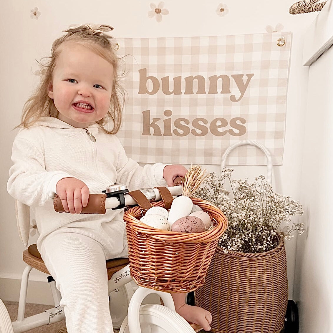 Bunny Kisses Gingham Banner