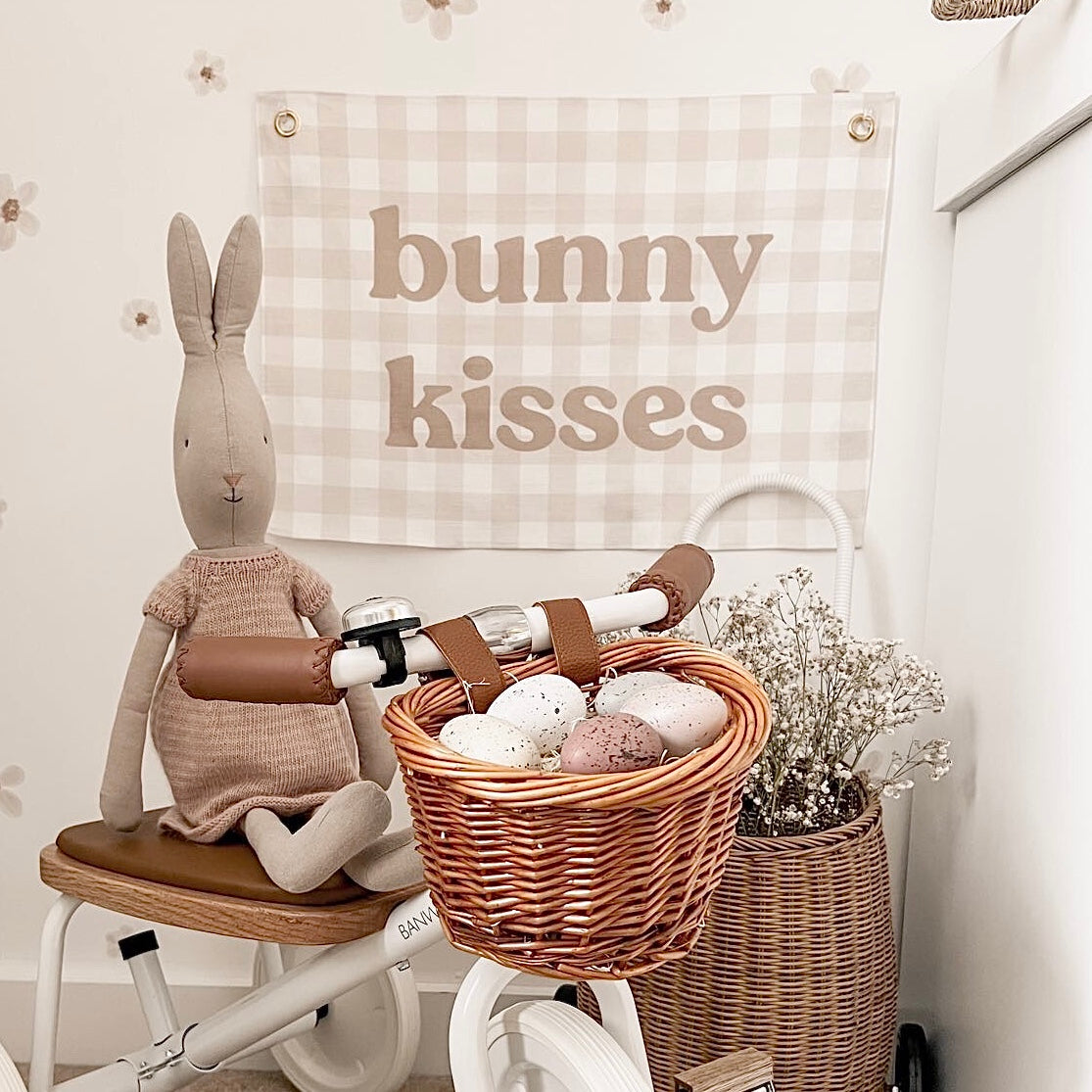 Bunny Kisses Gingham Banner
