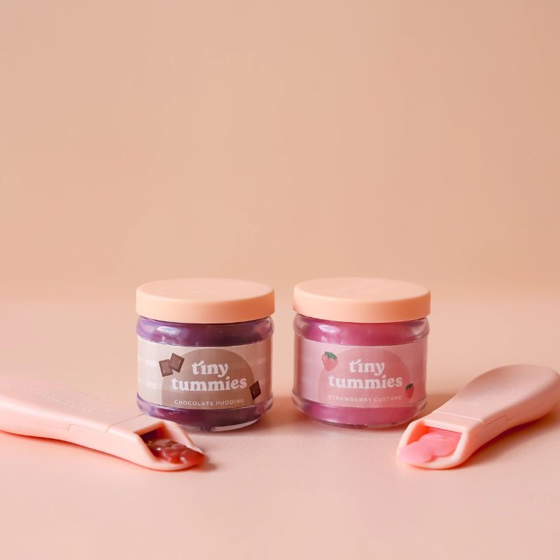 Tiny Tummies Strawberry Custard Food Jar and Spoon Set